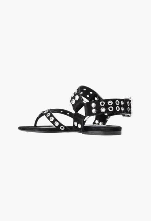 Embellished Suede Sandals - GLAM MODA